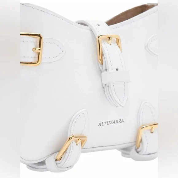 💎Altuzarra💎 NWT Mini Play Leather Baguette Bag, Optic White